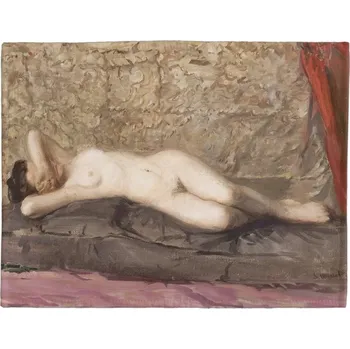 prostírání Prostírání na stůl Akt ležící ženy Leon Wyczółkowski