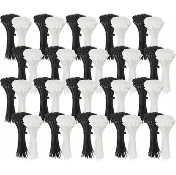 Stahovací páska Upínací pásky,stahovací pásky černé + bílé 250 x 4,8 x 4000