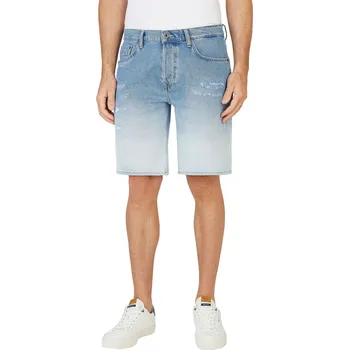 Pánské kraťasy Pepe Jeans Pánské kraťasy LOOSE SHORT FADE Barva: denim (odpovídá obrázku), Velikost: W32