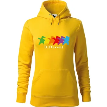 Dámská mikina DOBRÝ TRIKO Dámská mikina s potiskem Different Velikost dámské mikiny: XL, Barva: Žlutá