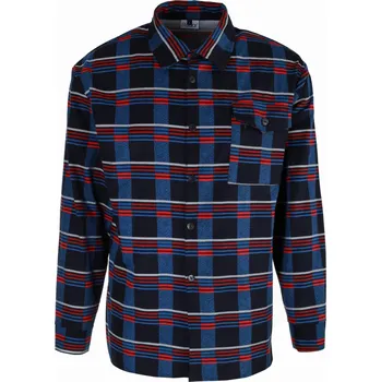 Pánská košile Flanelová pracovní košile modro-červená XXL