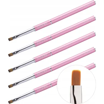 Kosmetický štětec Aba Group Růžový štětec na gel č. 4 - Rose Gel Brush #4 - 5 ks