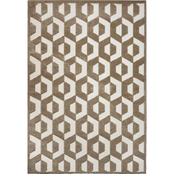 Koberec Koberec Geometrický iconic 105898 Krémový Hnědý 57x90