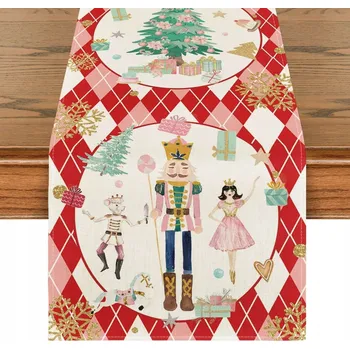ubrus Vánoční běhoun na stůl látkový louskáček 40x180 cm