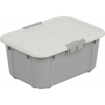 Úložný box Krabice s víkem – odstíny šedé a stříbrné