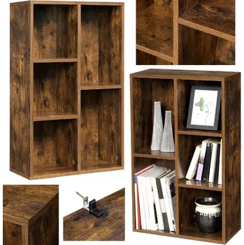 regál Regál Songmics 50 cm x 80 cm x 24 cm – odstíny hnědé