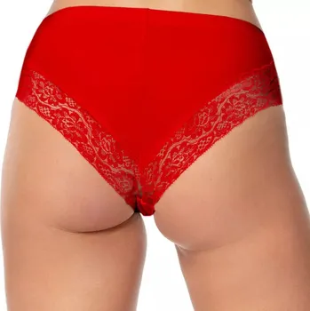 Dámské oblečení Julimex brazilky Cheekie - červená, S (Dámské kalhotky Julimex cheekie)