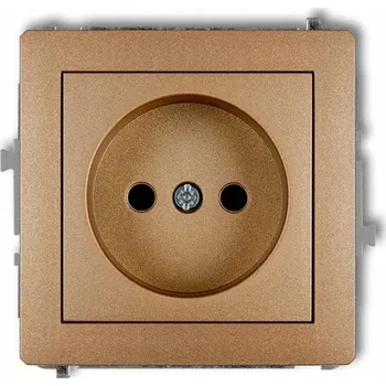 Elektrická zásuvka Elektrická Zásuvka zásuvka nástěnná Karlik zlatá