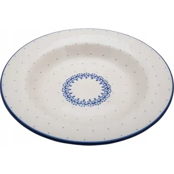 Talíř Hluboký talíř na polévku Ceramika Artystyczna Bolesławiec vzor 000A2 KROPKI, design Pasierbiewicz, 24 cm