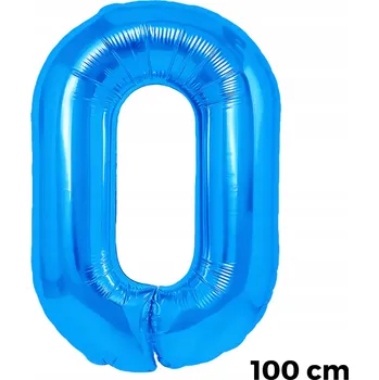Balónek FÓLIOVÝ BALÓNEK ČÍSLICE ČÍSLO 0 MODRÝ NA OSLAVU NAROZENIN 100cm
