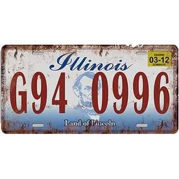 Obraz Plechová cedule Illinois