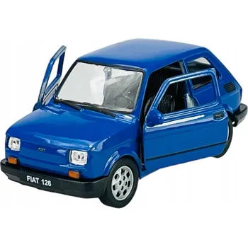 autíčko WELLY FIAT 126P MALUCH MODRÝ 1:34 LEGENDY PRL NOVÝ MODEL KOVOVÝ 42372