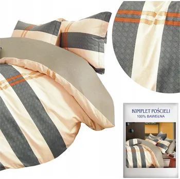 Povlečení Povlečení 160x200 3 dílů bavlněný satén AIDA komplet 2x povlak na polštář