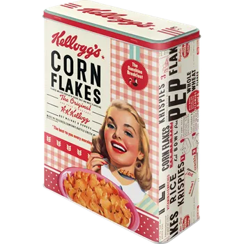 Dóza na potraviny Postershop Plechová dóza - Kellogg's (Girl Corn Flakes Collage) 19x26x8 cm