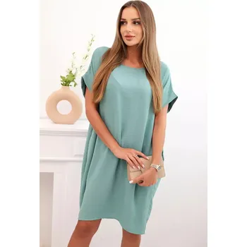 Dámské šaty Kesi šaty 5954D - mátová, UNI (Dámské šaty s kapsami)