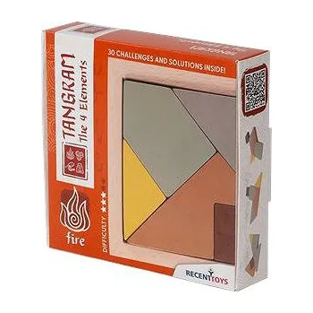 Hlavolam RECENTTOYS Tangram 4 elementy - oheň