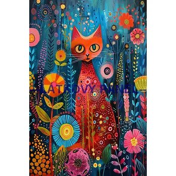 Látkový panel - Kočka - KČ-209 Velikost: 40x27cm, Materiál: Úplet