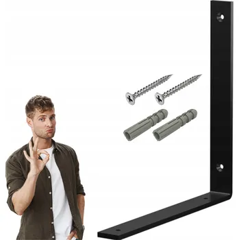 police Držák police, konzole pro Polic Loft, silný ocelový zesílený 25x25x3 cm