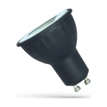 Žárovka LED žárovka GU10 230V 4W SMD, úhel 38°, neutrální bílá (NW) s čočkou, černá