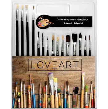 Umělecký štětec Sada 15 štětců LoveArt – umělecké štětce do školy i na malování