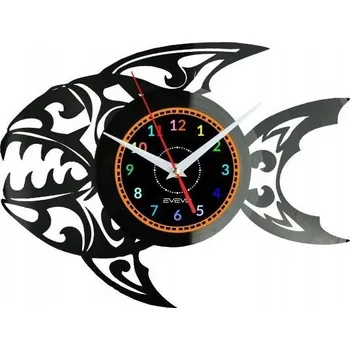Hodiny Nástěnné hodiny Ryba z vinylové desky – moderní dekorace, dárek k narozeninám