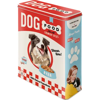 Dóza na potraviny Postershop Plechová dóza - Dog Food 19x26x8 cm