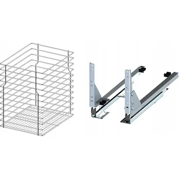 Cargo koš do spodní skříňky 50 cm 500 Chrom 1ks s tlumením dovírání REJS plný výsuv