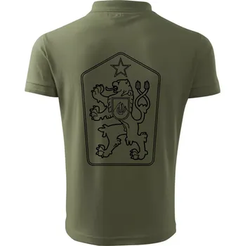 Pánská košile ČSSR znak - Polokošile pánská Pique Polo 203 - 4XL ( Khaki )