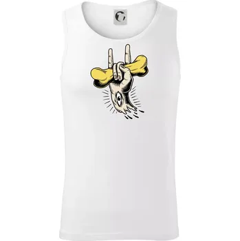 Rocková ruka kost a oko - Tílko pánské Core - M ( Bílá )