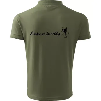 Pánská košile S tebou mě baví sklep - Polokošile pánská Pique Polo 203 - XL ( Khaki )