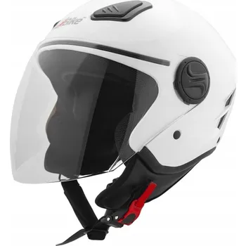 Helma na motorku OTEVŘENÁ PŘILBA NA MOTORKU SKÚTR BÍLÁ VELIKOST L