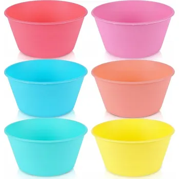 Plastové misky 12,5 cm, 400 ml, 6 ks