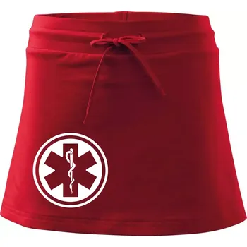 Dámská sukně Rescue logo samostatné kulaté - Sportovní sukně - two in one - M ( Červená )