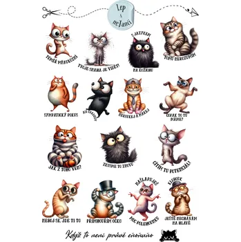 samolepka SAMOLEPKY MOTIVAČNÍ KOČKY - KDYŽ TO NENÍ PRÁVĚ EŇOŇUŇO 2