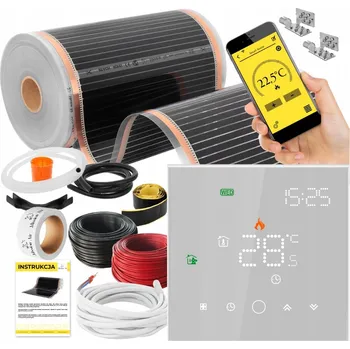 Topná rohož SADA INFRAČERVENÉ Vyhřívací Podložka Fólie FÓLIÍ 160 W 2,5 m²