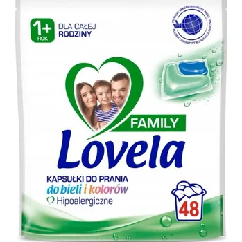Prací prostředek Lovela Family Hipoalergenní Kapsle na praní bílého a barevného prádla 48 ks
