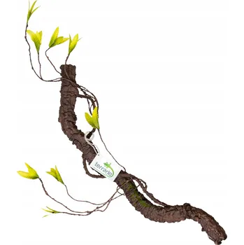 umělá květina UMĚLÁ DEKORACE VĚTEV S LISTY DO TERÁRIA – 75 CM FLEXIBILNÍ VĚTVE