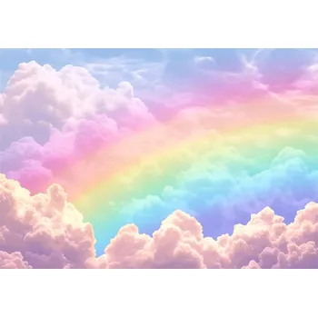 Fototapeta FOTOTAPETA PRO DĚTI DUHA MRAKY DĚTSKÝ POKOJ TAPETA VLIESOVÁ 350x250