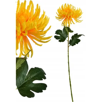 umělá květina Umělá Chryzantéma VIRIDIS 70 cm - Žlutá Větvička