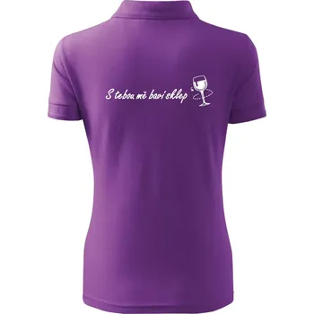 S tebou mě baví sklep - Polokošile dámská Pique Polo - S ( Fialová )