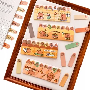 Samolepící bloček Samolepicí poznámkové bločky KAPYBARA do knih, záložky, 120 ks/ sada.