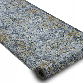 Koberec BĚHOUN S GUMOVOU PODLOŽKOU DO CHODBY PŘEDSÍNĚ 60 cm VZOR šedý PRATELNÝ ^*Q4092