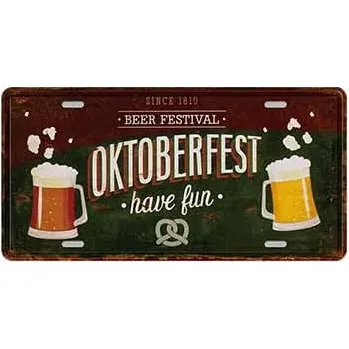 Obraz Plechová cedule Oktoberfest