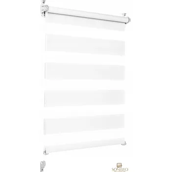 Prostěradlo Roleta okenní den/noc - barva: bílá, rozměr: 90 cm x 100 cm