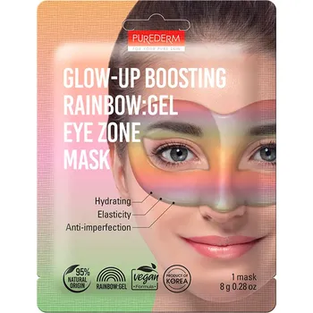 Péče o oční okolí PUREDERM Glow-Up Boosting RAINBOW:Gel Eye Zone Mask - Inovativní hydrogelová maska na oči | 8g