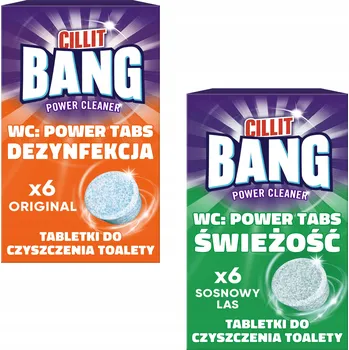 WC čistič Cillit Bang tablety do čištění WC Mix Borový Les Original 2x 6 ks