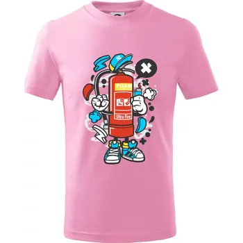 Hasičňák - Tričko dětské bavlněné - 158 cm/12 let ( Růžová )