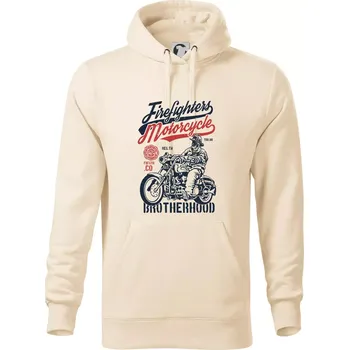 Pánské oblečení Firefighters Motorcycle - Mikina pánská Cape s kapucí - 3XL ( Mandlová )