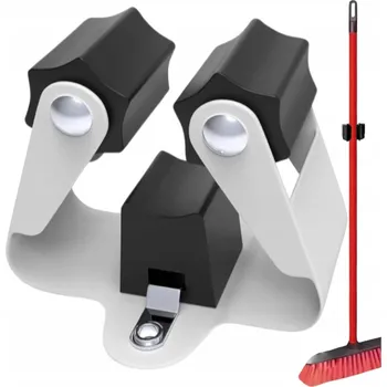 Věšák DRŽÁK NA MOP, KOŠTĚ, HRÁBĚ A NÁŘADÍ - ZÁVĚSNÝ DRŽÁK NA ZEĎ - ORGANIZÉR NA KARTÁČE