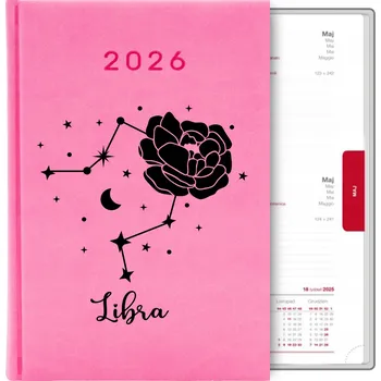 Kalendář Knižkový kalendář 2026 A5 růžový